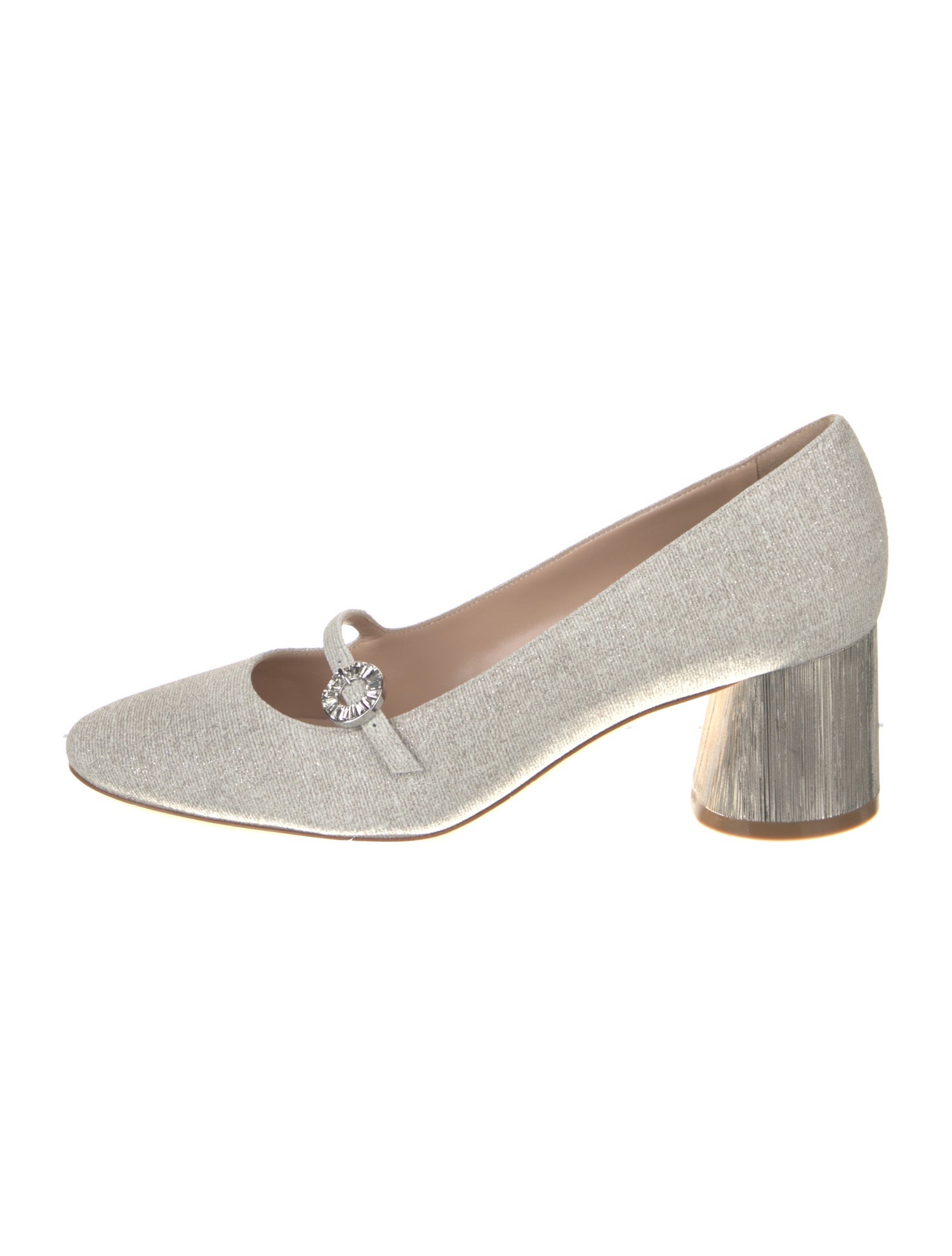 Casadei Canvas Glitter Accents Pumps