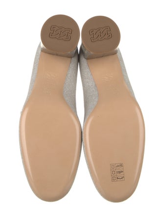 Casadei Canvas Crystal Embellishments Pumps