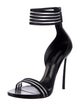 Casadei Leather Striped Sandals