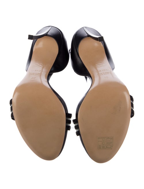 Casadei Leather Striped Sandals