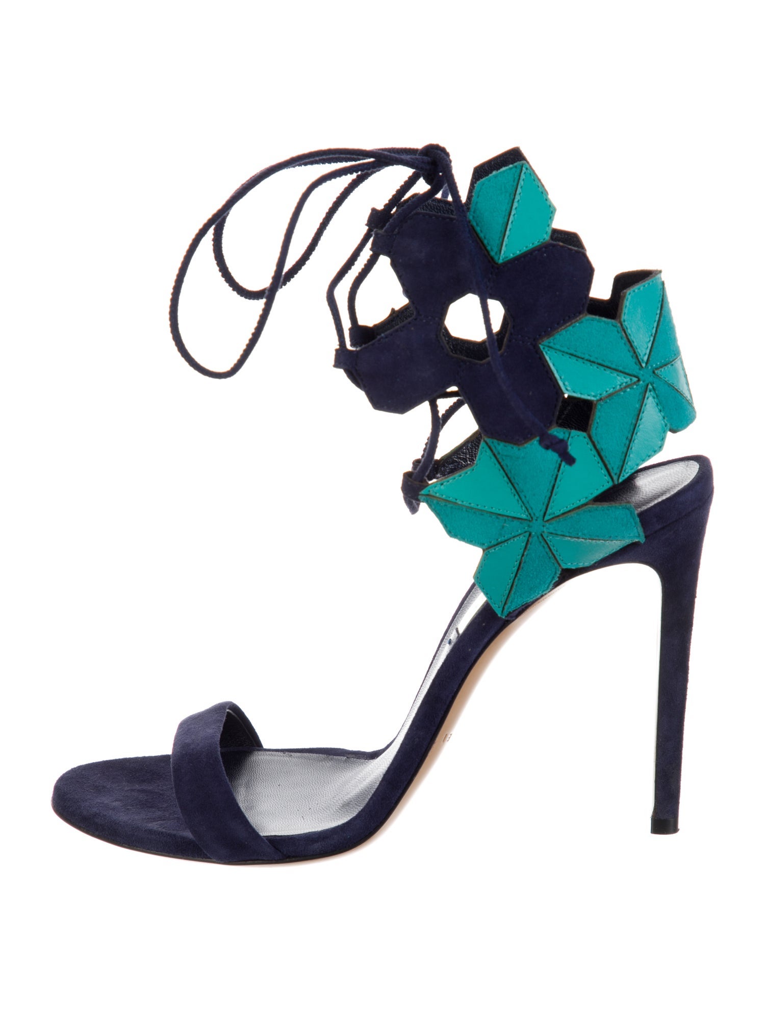 Casadei Suede Cutout Accent Sandals