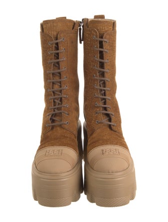Casadei Suede Combat Boots