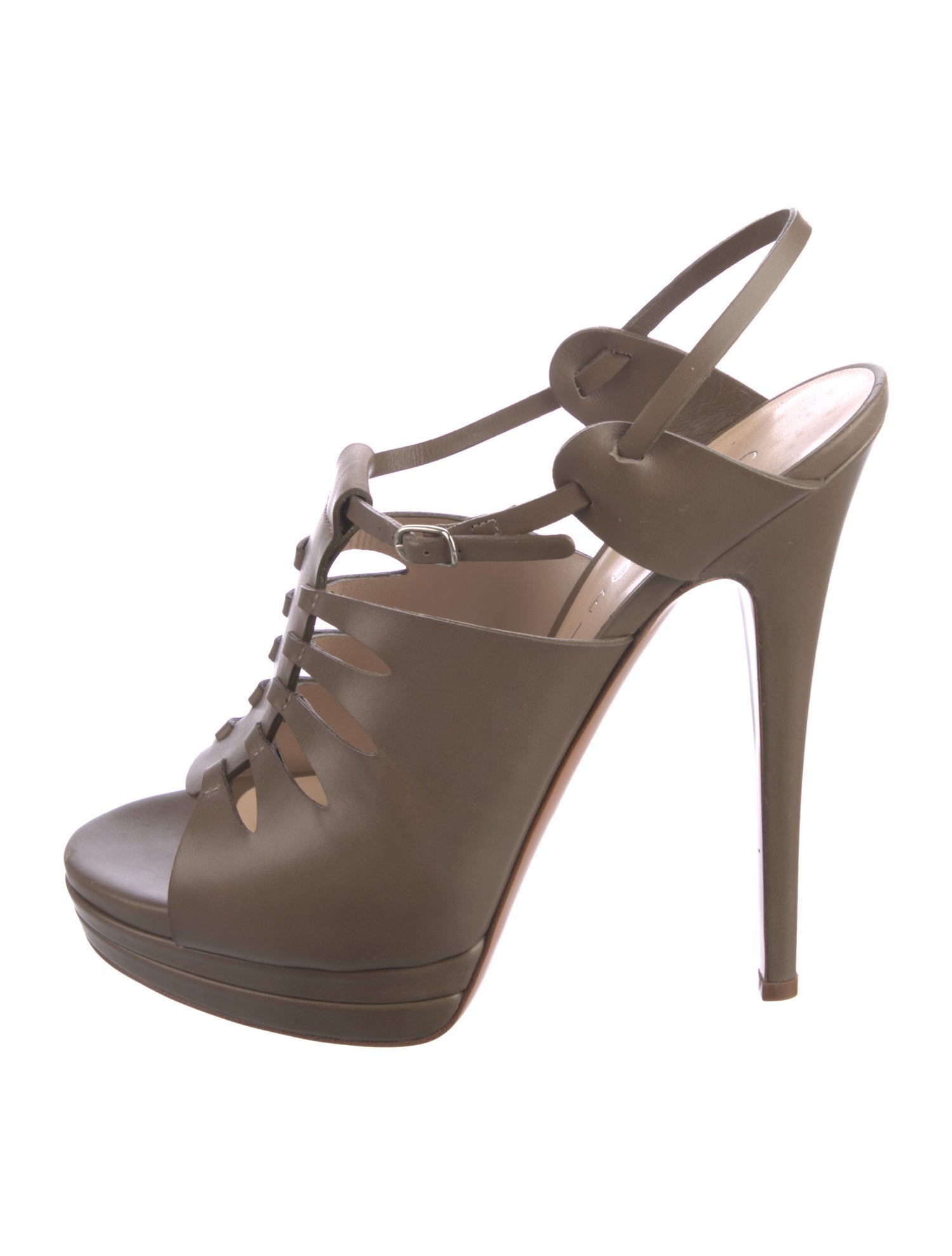 Casadei Leather Slingback Sandals