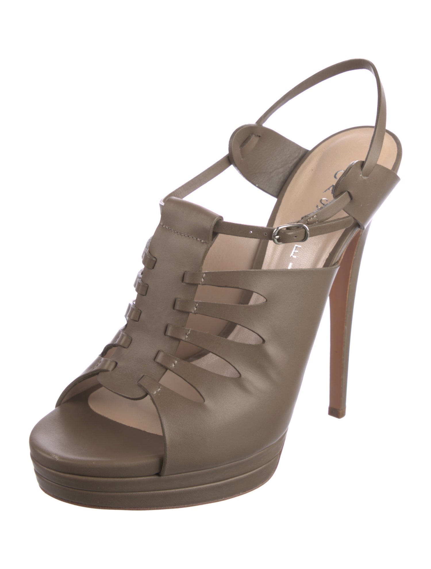 Casadei Leather Slingback Sandals