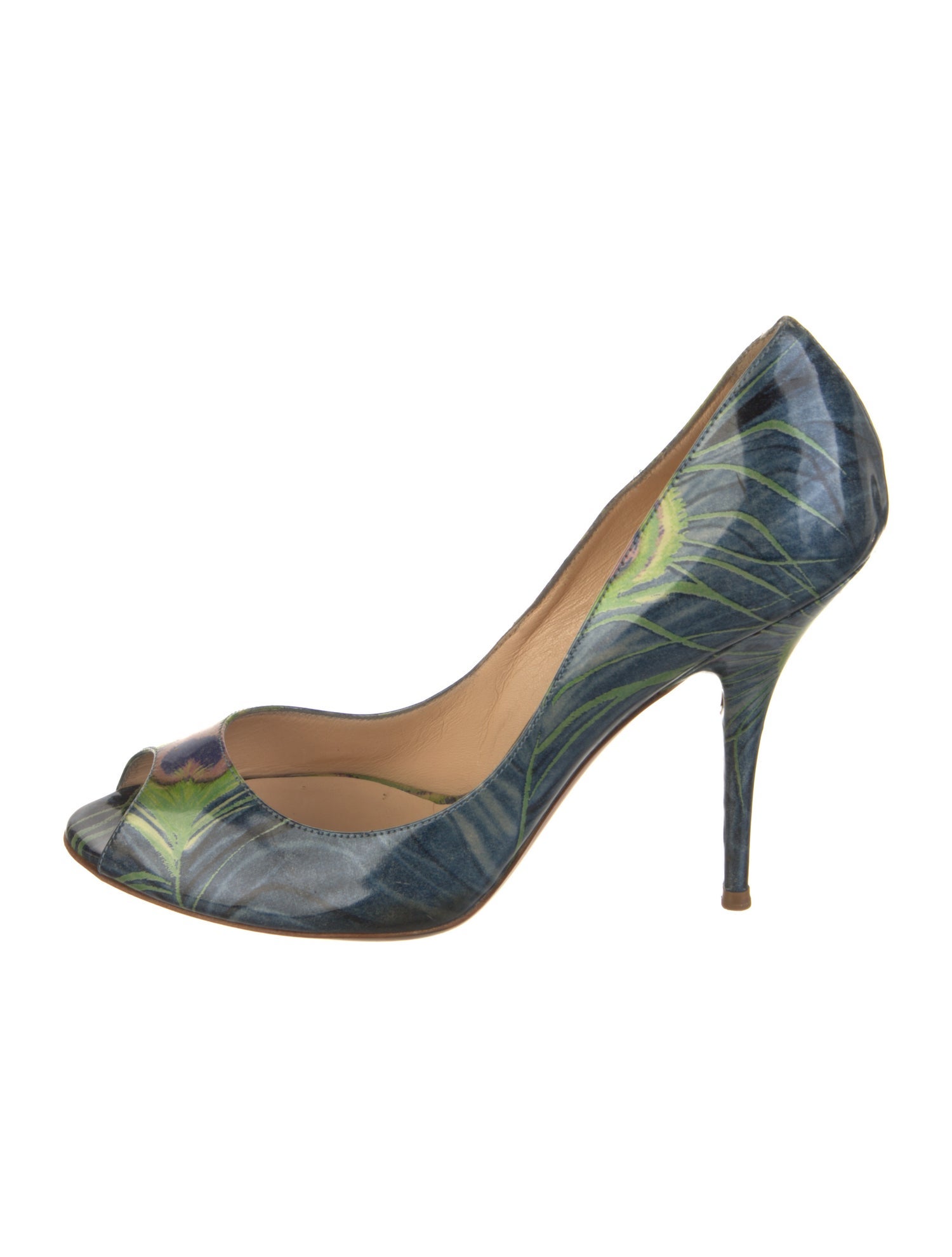 Casadei Patent Leather Printed Pumps