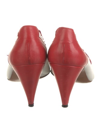 Casadei Leather Colorblock Pattern Pumps