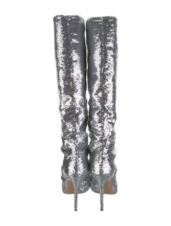 Casadei Sequins Patterned Boots
