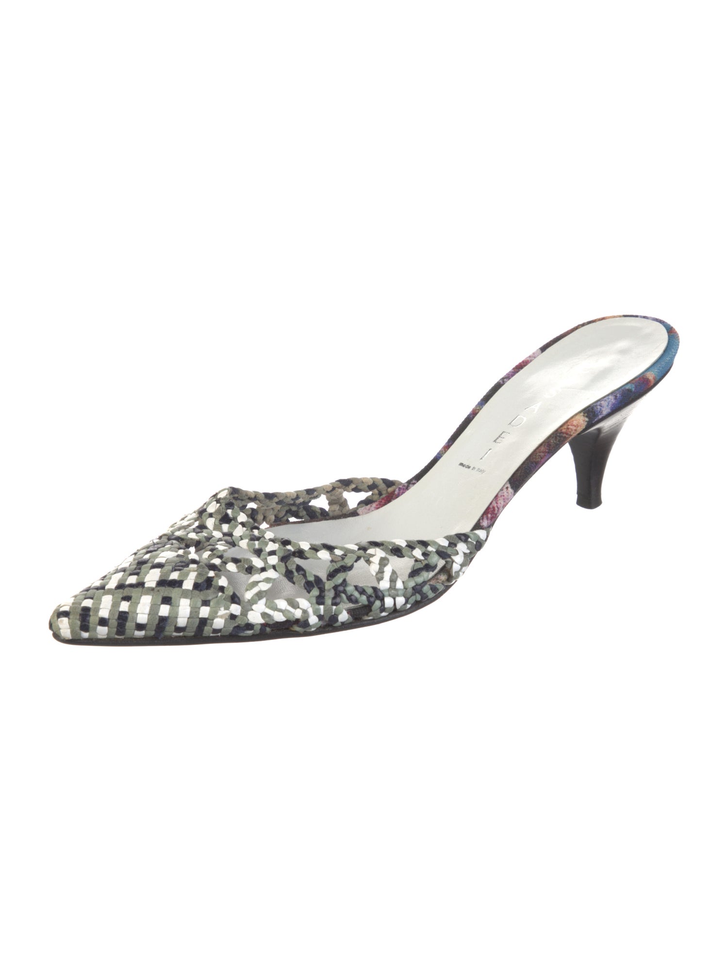 Casadei Leather Patterned Mules