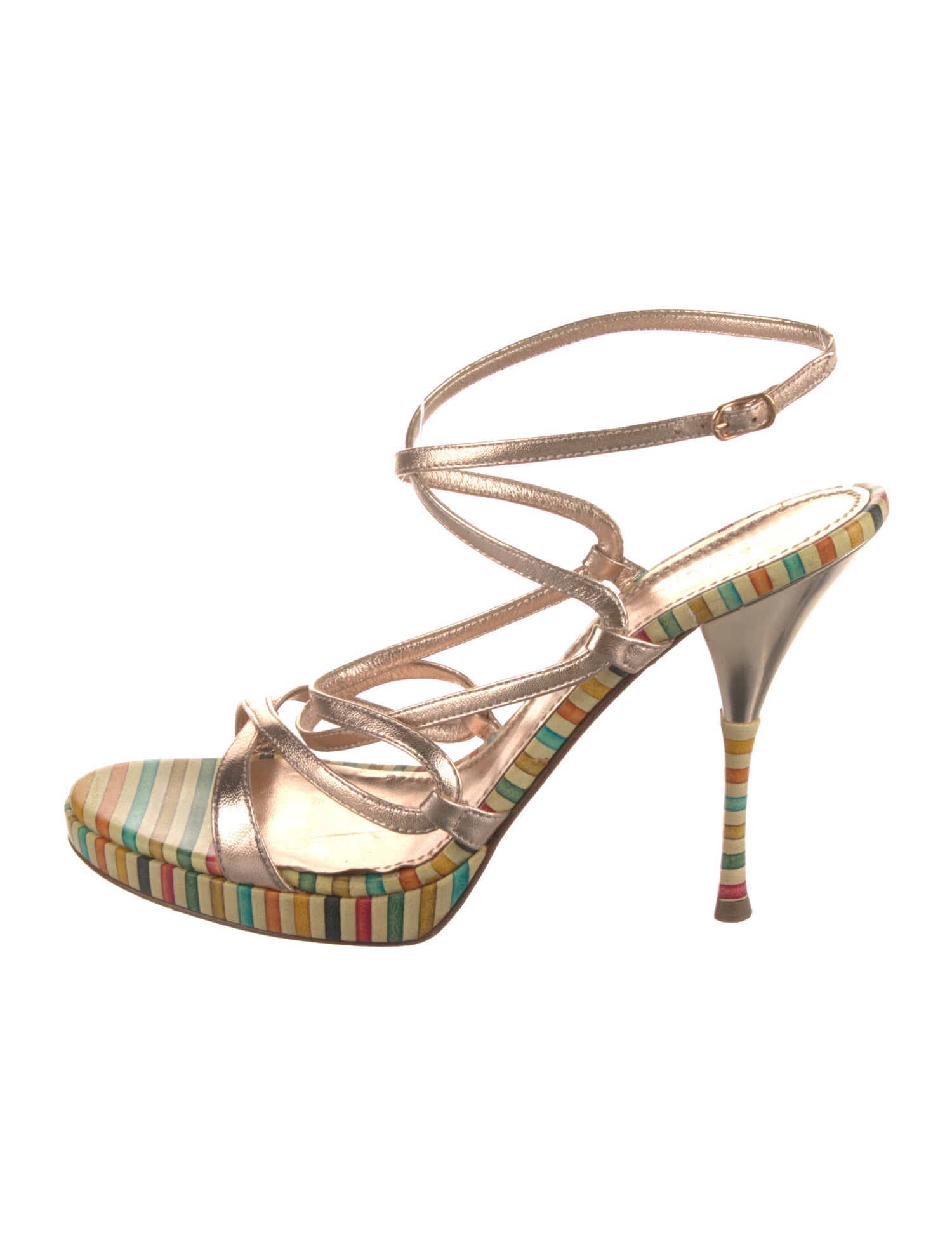 Casadei Leather Printed Sandals