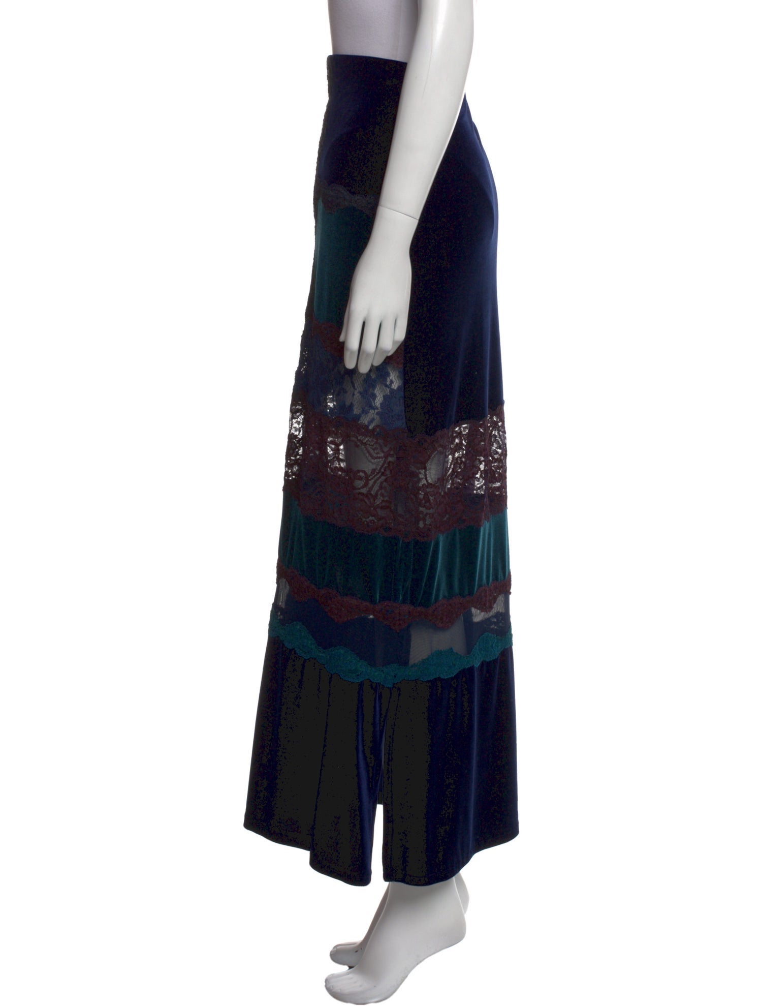 Casadei Striped Midi Length Skirt