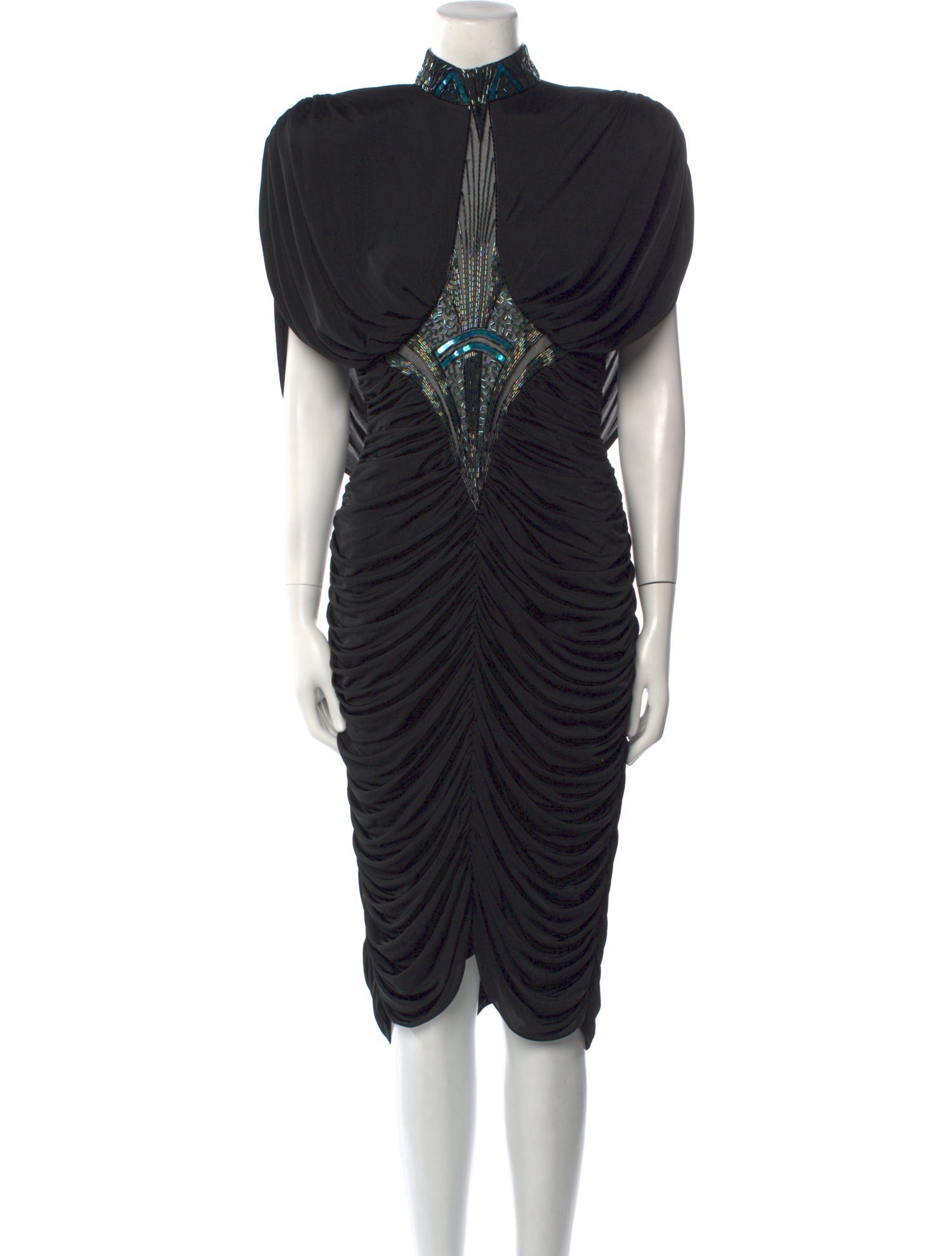 Casadei Mock Neck Midi Length Dress