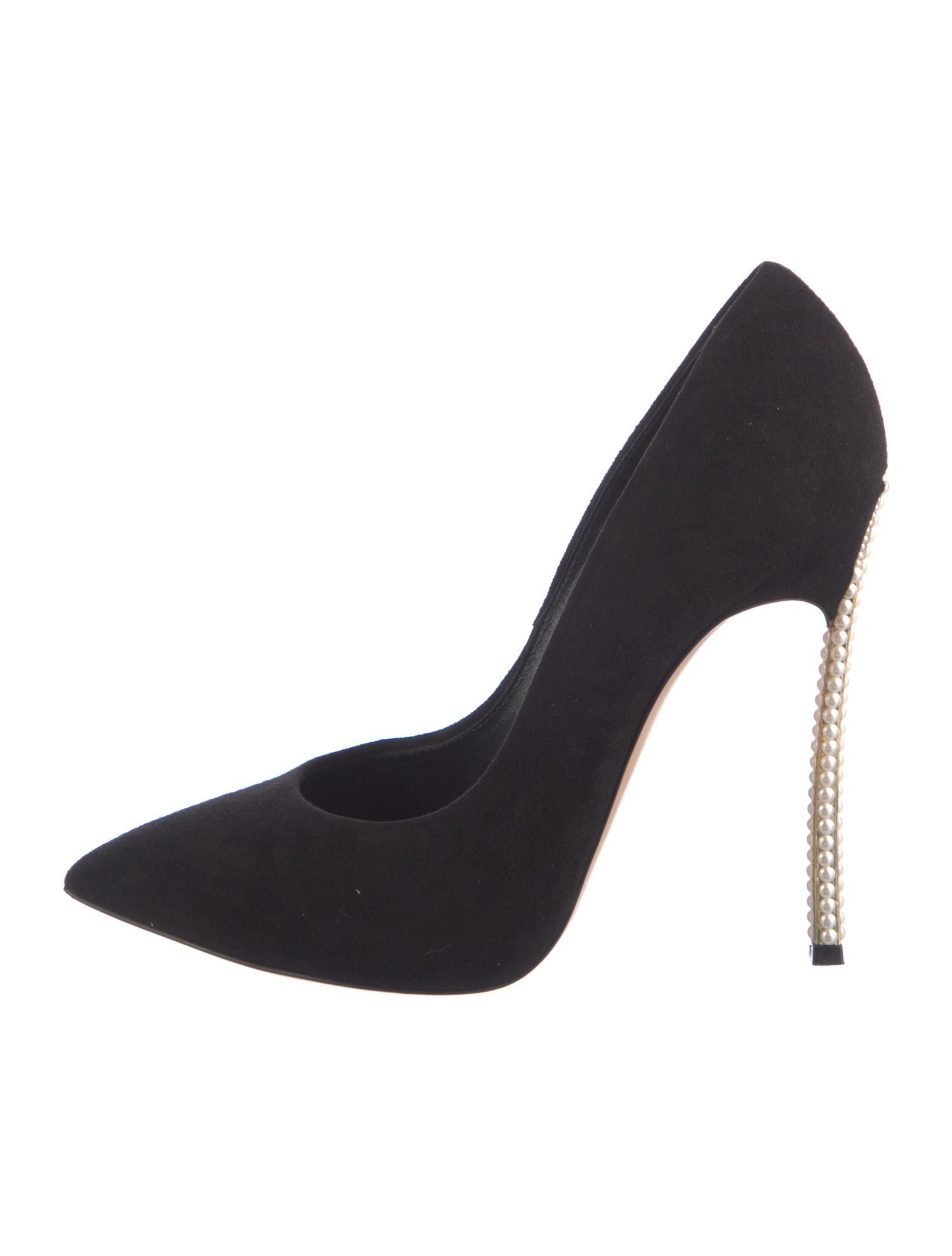 Casadei Suede Beaded Accents Pumps