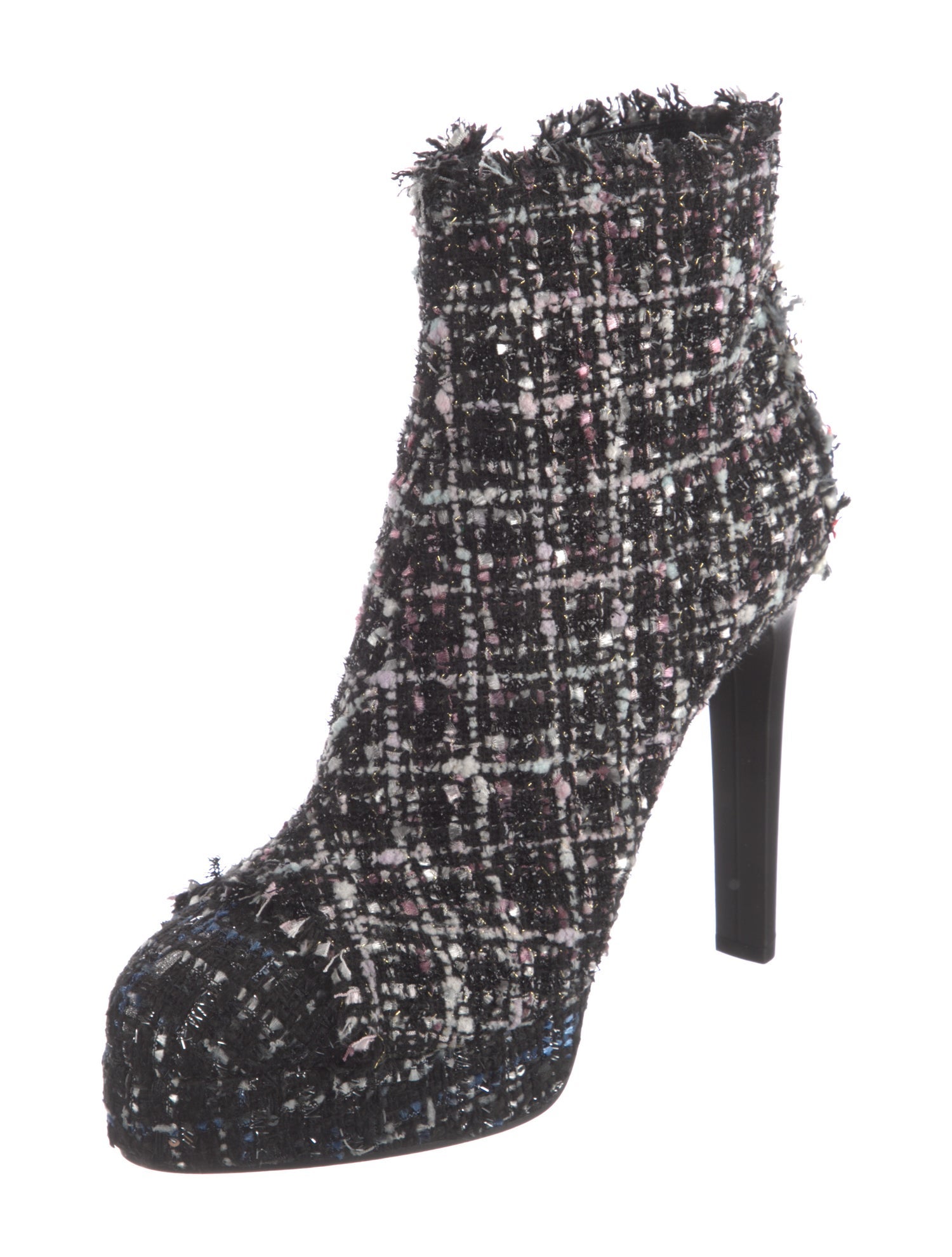 Casadei Tweed Tweed Pattern Boots