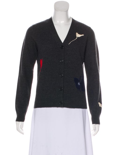 Celine Crochet-Trimmed Wool Cardigan wool