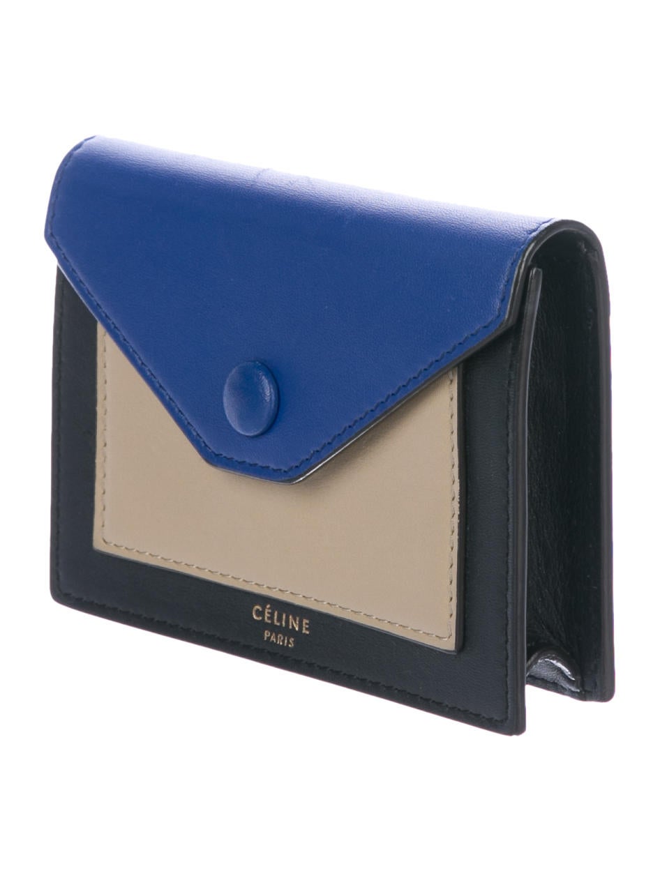 celine tricolor wallet