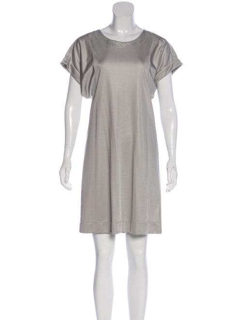 Celine Satin Mini Dress grey
