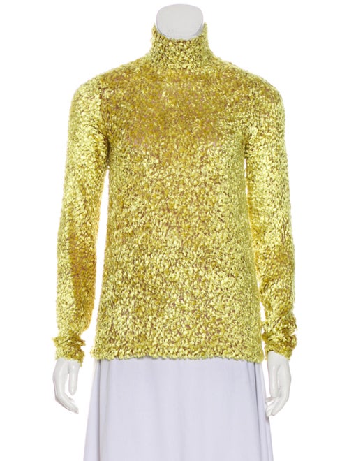 Celine Turtleneck Long Sleeve Top Green