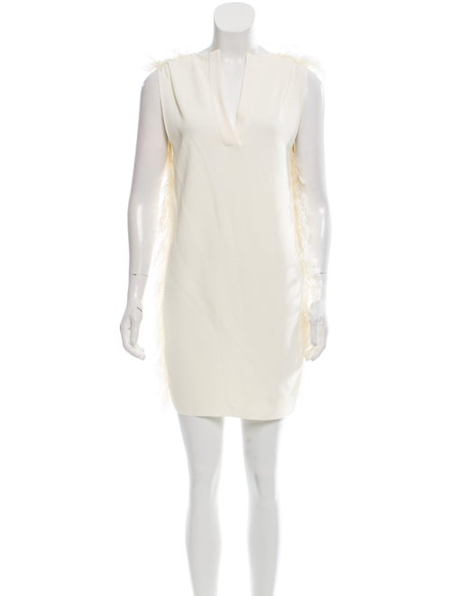 Celine Feather Embellished Mini Dress