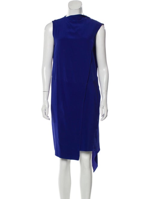 Celine Silk Wrap Dress blue