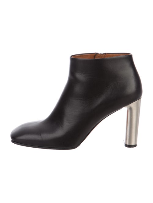 Celine Square-Toe Ankle Boots Black