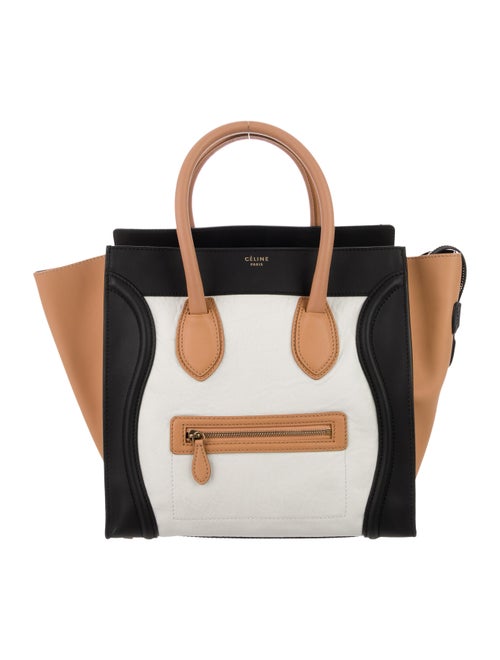 Celine Mini Luggage Tote White