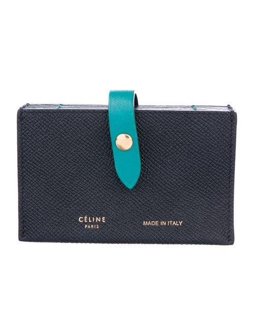Celine Celine Accordion Strap Cardholder Black