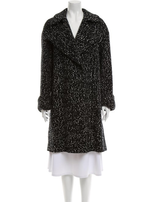Celine Wool Polka Dot Print Coat Wool
