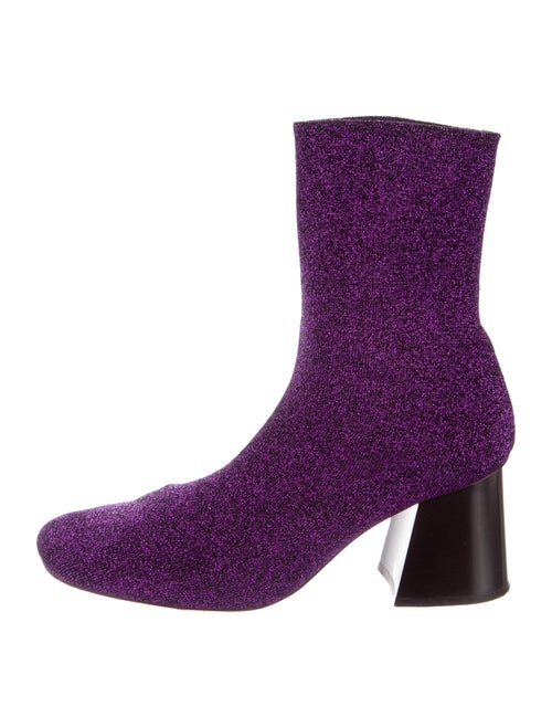 Celine Glitter Ankle Boots Purple