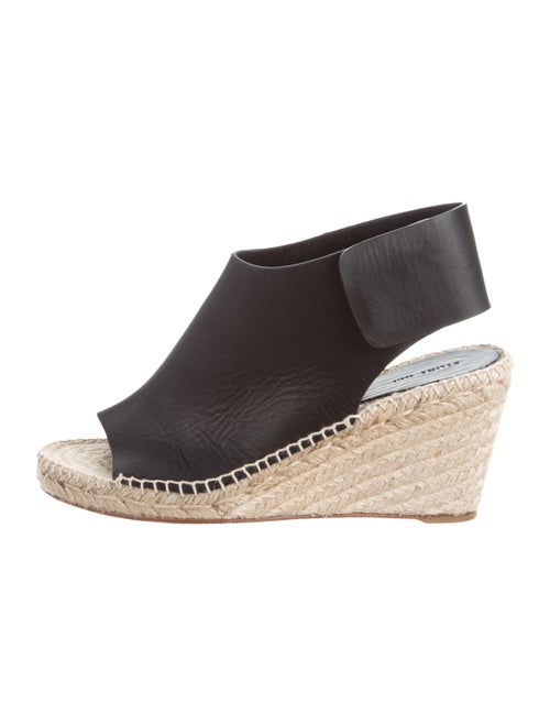 Celine Leather Espadrilles Black