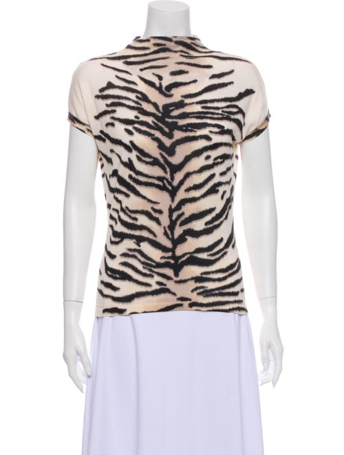 Celine Cashmere Animal Print Sweater