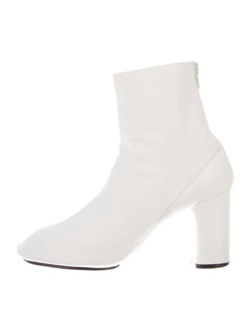 Celine Leather Ankle Boots White