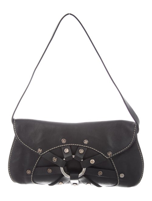 Celine Leather Shoulder Bag Black