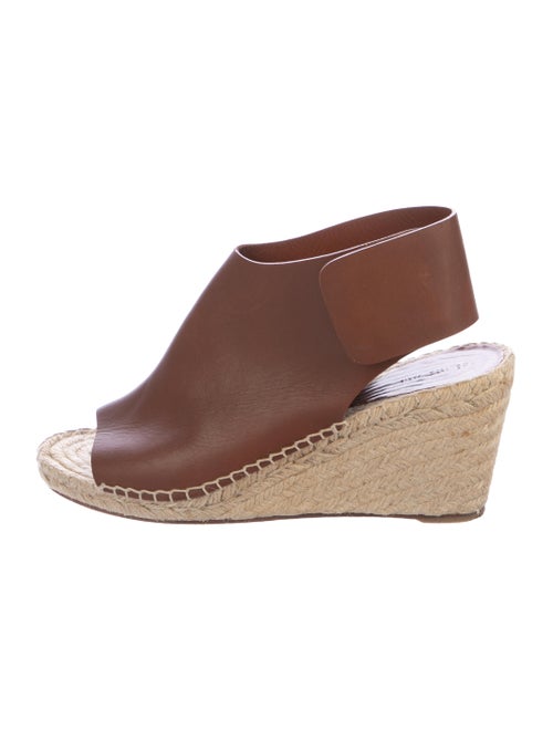 Celine Leather Espadrilles Brown
