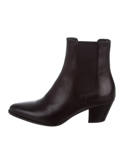 Celine Leather Ankle Boots Black