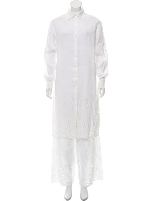 Celine Embroidered Pant Set White