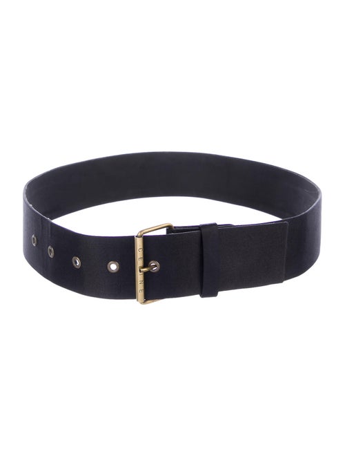 Celine Satin Wide Belt Black