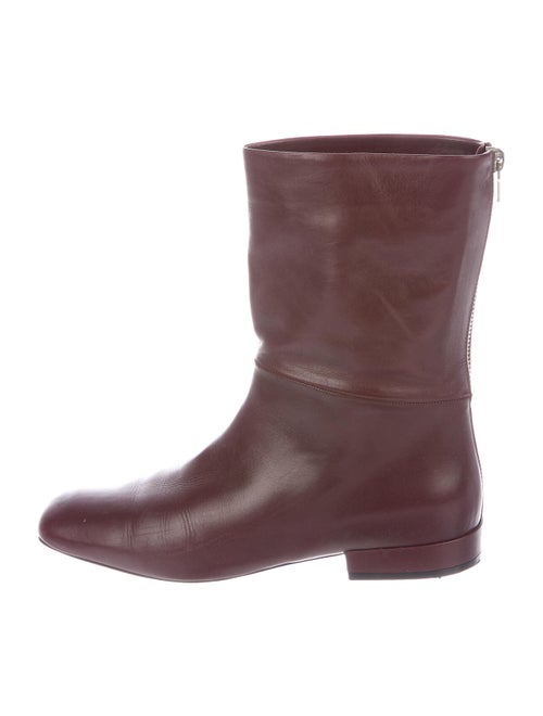 Celine Leather Boots Purple