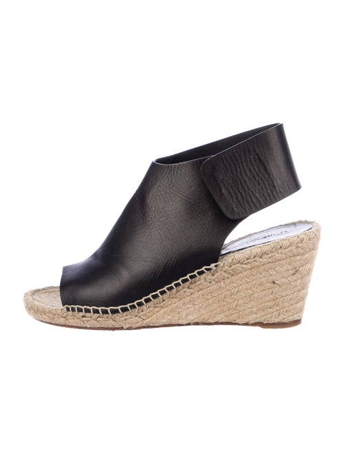 Celine Leather Espadrilles Black
