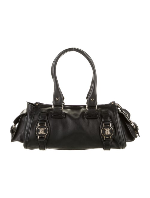 Celine Leather Shoulder Bag Black