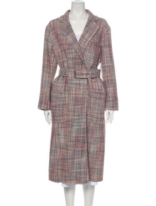 Celine Wool Printed Trench Coat Wool