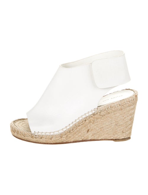 Celine Leather Espadrilles White