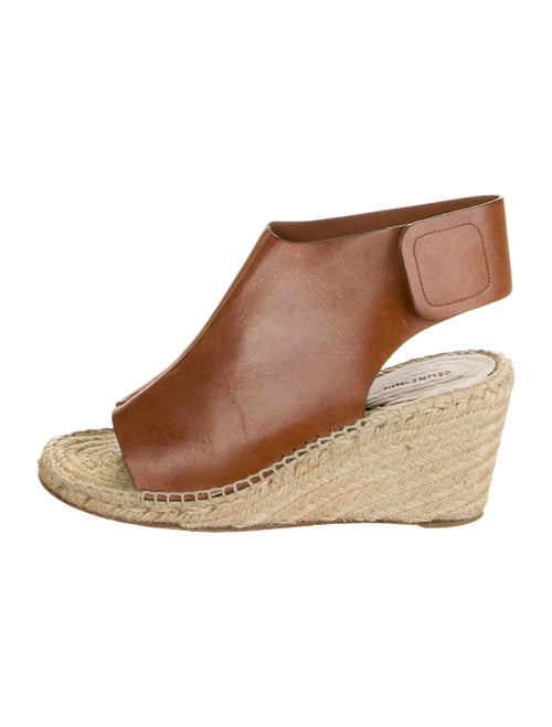 Celine Leather Espadrilles Brown