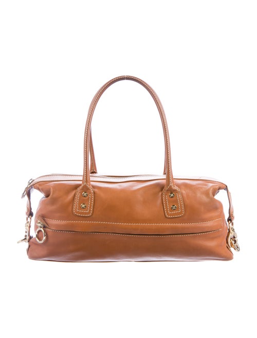 Celine Leather Shoulder Bag Tan