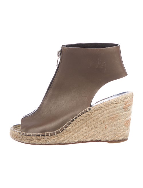 Celine Leather Espadrilles Brown