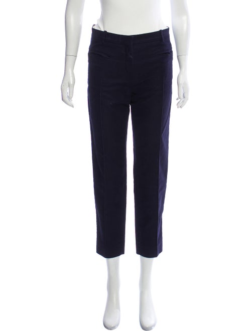 Celine Pleated Straight-Leg Pants Navy
