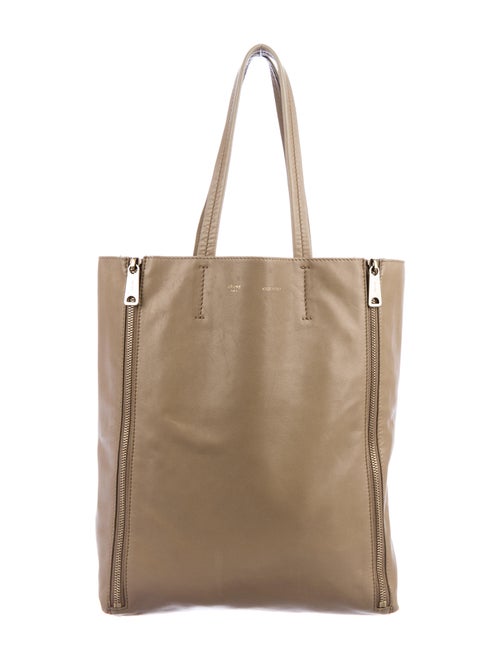 Celine Vertical Gusset Cabas Khaki