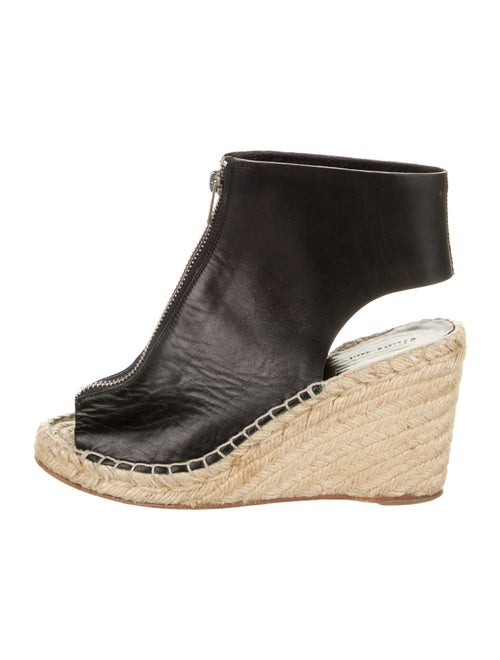 Celine Leather Espadrilles Black