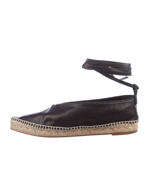 Celine Leather Espadrilles Black