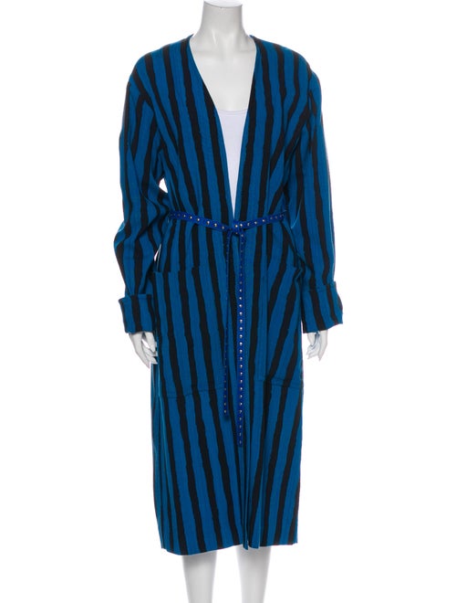 Celine Striped Coat Blue