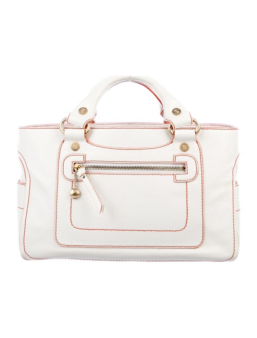 Celine Vintage Leather Tote White